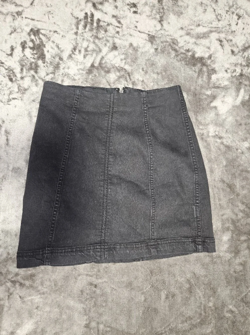 Free People Black Paneled Denim Mini Skirt 4 Indie Sleeze Alt Yallternative